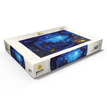 Darstellung des Puzzle Motivs Haunted Mansion under Full Moonlight 500 Puzzle Schachtel Ansicht1