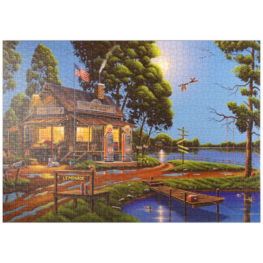 Darstellung des Puzzle Motivs puzzleplate Vintage Lakeside Grocery and Gas Station 1000 Puzzle