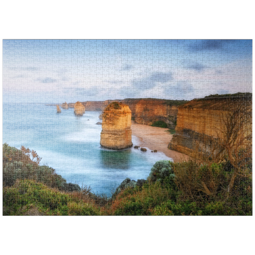 Darstellung des Puzzle Motivs puzzleplate Twelve Apostles Limestone Stacks at Sunset 1000 Puzzle