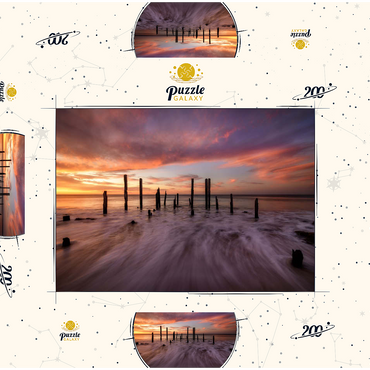Darstellung des Puzzle Motivs Port Willunga Jetty Ruins at Sunset 200 Puzzle Schachtel 3D Modell