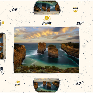 Darstellung des Puzzle Motivs Loch Ard Gorge, Great Ocean Road, Australia 100 Puzzle Schachtel 3D Modell