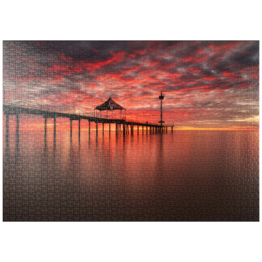 Darstellung des Puzzle Motivs puzzleplate Sunset at Brighton Jetty, South Australia 1000 Puzzle