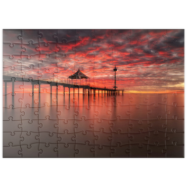 Darstellung des Puzzle Motivs puzzleplate Sunset at Brighton Jetty, South Australia 100 Puzzle