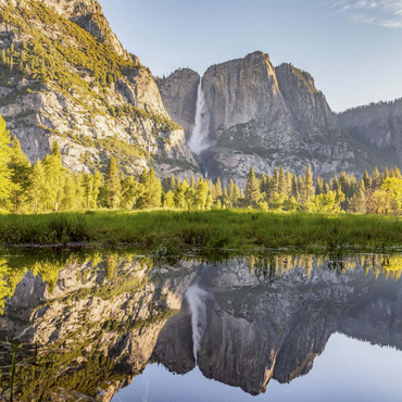Darstellung des Puzzle Motivs Yosemite Falls Reflection in Spring 1000 Puzzle 3D Modell