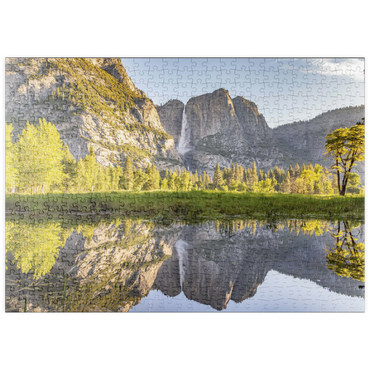 Darstellung des Puzzle Motivs puzzleplate Yosemite Falls Reflection in Spring 500 Puzzle