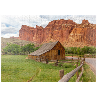 Darstellung des Puzzle Motivs puzzleplate Rustic Barn in Capitol Reef National Park 1000 Puzzle