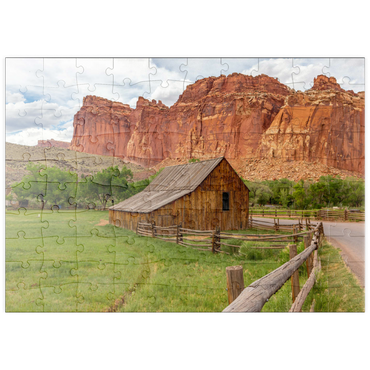 Darstellung des Puzzle Motivs puzzleplate Rustic Barn in Capitol Reef National Park 100 Puzzle