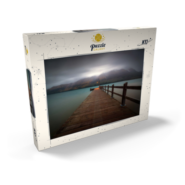 Darstellung des Puzzle Motivs Glenorchy Wharf – Moody Twilight over Lake Wakatipu 100 Puzzle Schachtel Ansicht2