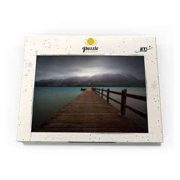 Darstellung des Puzzle Motivs Glenorchy Wharf – Moody Twilight over Lake Wakatipu 100 Puzzle Schachtel Ansicht3