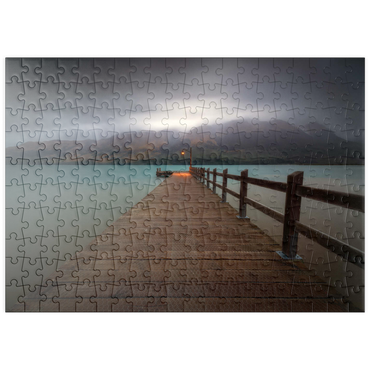 Darstellung des Puzzle Motivs puzzleplate Glenorchy Wharf – Moody Twilight over Lake Wakatipu 200 Puzzle