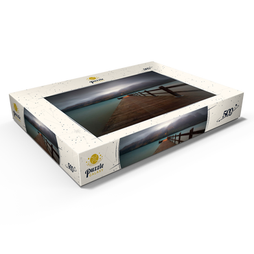 Darstellung des Puzzle Motivs Glenorchy Wharf – Moody Twilight over Lake Wakatipu 500 Puzzle Schachtel Ansicht1