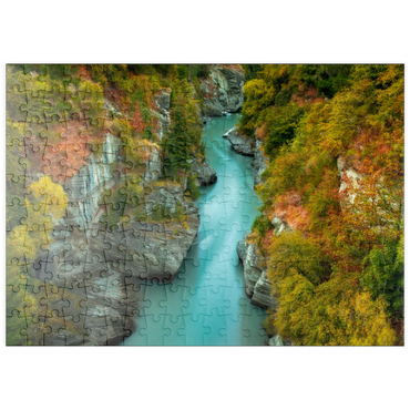 Darstellung des Puzzle Motivs puzzleplate Shotover River Gorge – Autumn in Queenstown 200 Puzzle