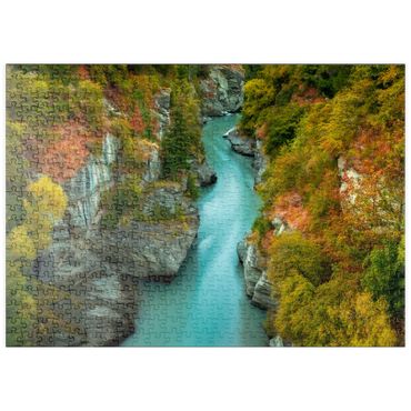 Darstellung des Puzzle Motivs puzzleplate Shotover River Gorge – Autumn in Queenstown 500 Puzzle