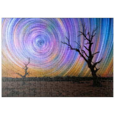 Darstellung des Puzzle Motivs puzzleplate Outback Star Trails – Night Sky over Australian Wilderness 200 Puzzle