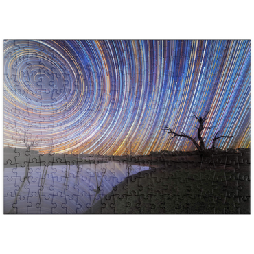 Darstellung des Puzzle Motivs puzzleplate Australian Star Trails Over Reflected Landscape 200 Puzzle