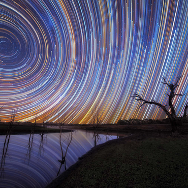 Darstellung des Puzzle Motivs Australian Star Trails Over Reflected Landscape 500 Puzzle 3D Modell