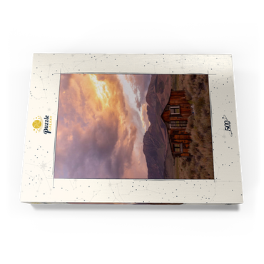 Darstellung des Puzzle Motivs Rustic Cabin Ruin in Eastern Sierra Sunset 500 Puzzle Schachtel Ansicht3