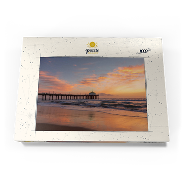 Darstellung des Puzzle Motivs Manhattan Beach Pier at Sunset with Holiday Lights 1000 Puzzle Schachtel Ansicht3