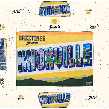 Darstellung des Puzzle Motivs Greetings from Knoxville Tennessee Mural 200 Puzzle Schachtel 3D Modell