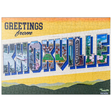 Darstellung des Puzzle Motivs puzzleplate Greetings from Knoxville Tennessee Mural 500 Puzzle