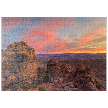 Darstellung des Puzzle Motivs puzzleplate Snow Canyon Red Rocks at Sunset, Utah 500 Puzzle