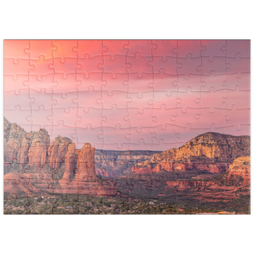 Darstellung des Puzzle Motivs puzzleplate Sedona Red Rocks at Sunset Glow 100 Puzzle