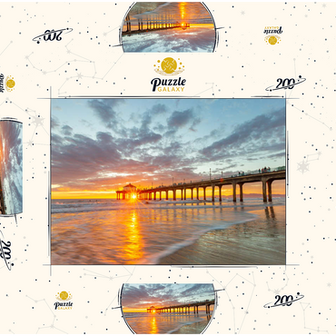 Darstellung des Puzzle Motivs Manhattan Beach Pier Sunset Glow 200 Puzzle Schachtel 3D Modell