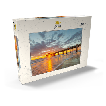 Darstellung des Puzzle Motivs Manhattan Beach Pier Sunset Glow 500 Puzzle Schachtel Ansicht2