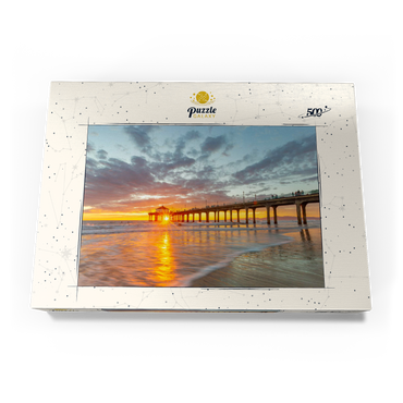 Darstellung des Puzzle Motivs Manhattan Beach Pier Sunset Glow 500 Puzzle Schachtel Ansicht3