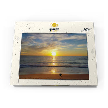 Darstellung des Puzzle Motivs Surfer at Sunset on California Beach 200 Puzzle Schachtel Ansicht3