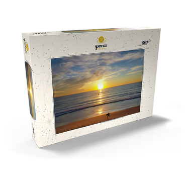 Darstellung des Puzzle Motivs Surfer at Sunset on California Beach 500 Puzzle Schachtel Ansicht2