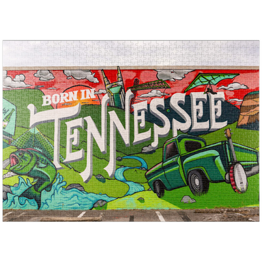 Darstellung des Puzzle Motivs puzzleplate Born in Tennessee Street Art Wall Mural 1000 Puzzle