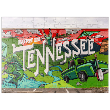 Darstellung des Puzzle Motivs puzzleplate Born in Tennessee Street Art Wall Mural 100 Puzzle