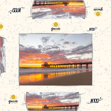 Darstellung des Puzzle Motivs Manhattan Beach Pier Sunset Reflection 1000 Puzzle Schachtel 3D Modell