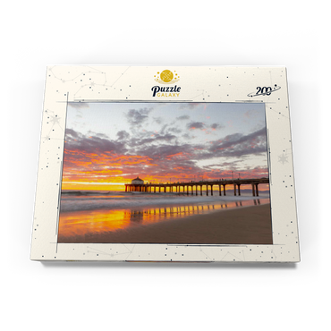 Darstellung des Puzzle Motivs Manhattan Beach Pier Sunset Reflection 200 Puzzle Schachtel Ansicht3