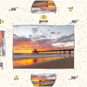 Darstellung des Puzzle Motivs Manhattan Beach Pier Sunset Reflection 200 Puzzle Schachtel 3D Modell