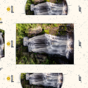 Darstellung des Puzzle Motivs Bushkill Falls Pennsylvania – Cascading Forest Waterfall 1000 Puzzle Schachtel 3D Modell