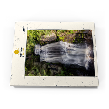 Darstellung des Puzzle Motivs Bushkill Falls Pennsylvania – Cascading Forest Waterfall 100 Puzzle Schachtel Ansicht3