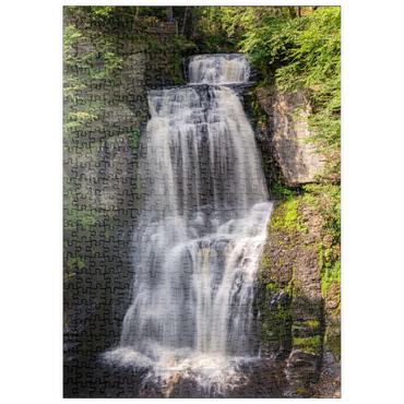 Darstellung des Puzzle Motivs puzzleplate Bushkill Falls Pennsylvania – Cascading Forest Waterfall 500 Puzzle