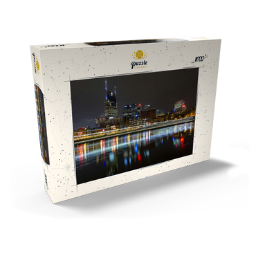 Darstellung des Puzzle Motivs Nashville Skyline at Night – Reflections on the Cumberland River 1000 Puzzle Schachtel Ansicht2