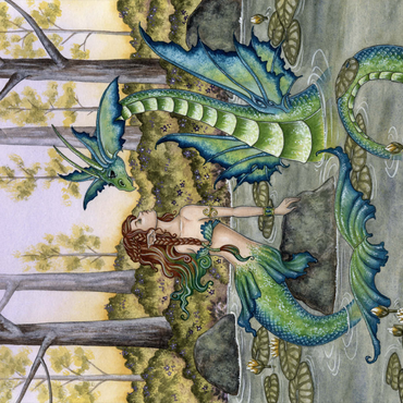 Darstellung des Puzzle Motivs Lazy Afternoon Mermaid - Amy Brown 1000 Puzzle 3D Modell