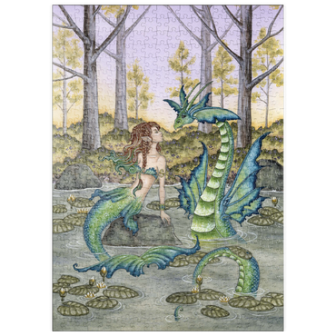 Darstellung des Puzzle Motivs puzzleplate Lazy Afternoon Mermaid - Amy Brown 500 Puzzle