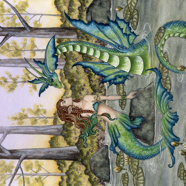 Darstellung des Puzzle Motivs Lazy Afternoon Mermaid - Amy Brown 500 Puzzle 3D Modell