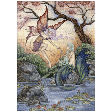 Darstellung des Puzzle Motivs puzzleplate The Introduction Fairy & Mermaid - - Amy Brown 1000 Puzzle