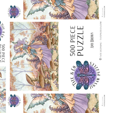 Darstellung des Puzzle Motivs Mushroom Folk Fairy - Amy Brown 500 Puzzle Schachtel 3D Modell