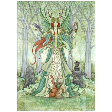 Darstellung des Puzzle Motivs puzzleplate The Caretaker Fairy - Amy Brown 1000 Puzzle