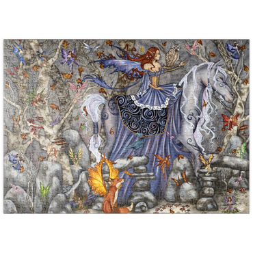 Darstellung des Puzzle Motivs puzzleplate Enchanted Forest Fairy - Amy Brown 500 Puzzle