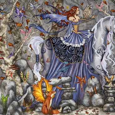 Darstellung des Puzzle Motivs Enchanted Forest Fairy - Amy Brown 500 Puzzle 3D Modell