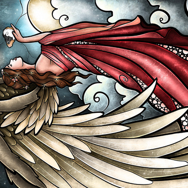 Darstellung des Puzzle Motivs All Guineas Go to Heaven Stained Glass 1000 Puzzle 3D Modell