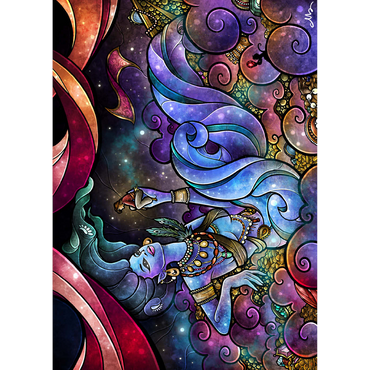 Darstellung des Puzzle Motivs Wishing For You Stained Glass 500 Puzzle 3D Modell